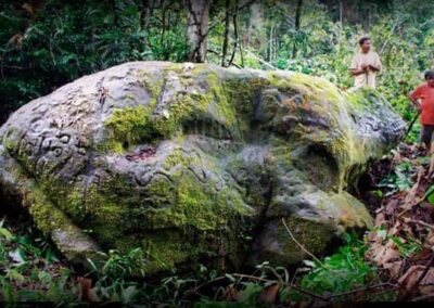 tigre de piedra o toro echado, atractivo turistico en la selva de peru