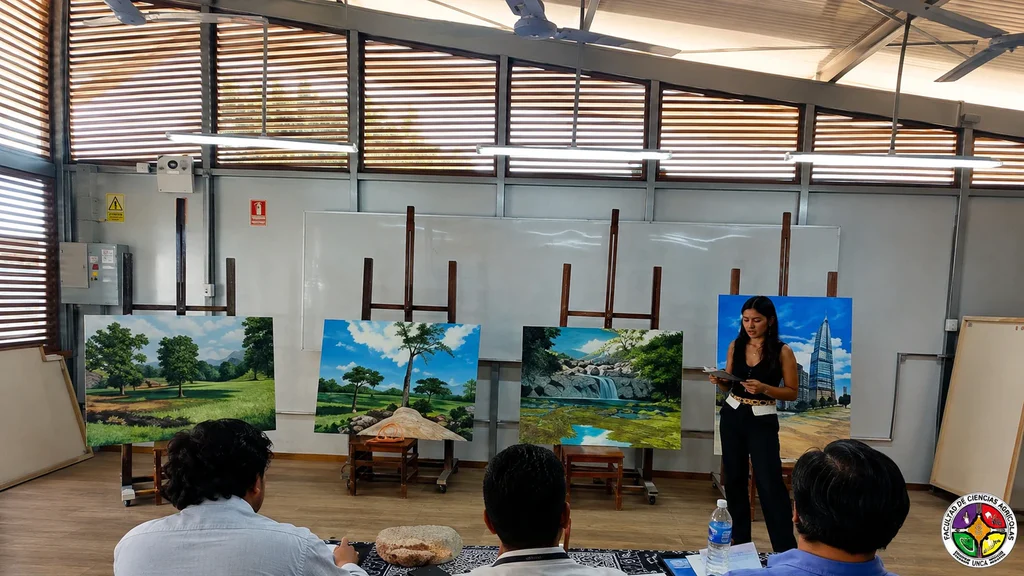 Nueva universidad Eduardo Meza Saravia, en exposicion de arte